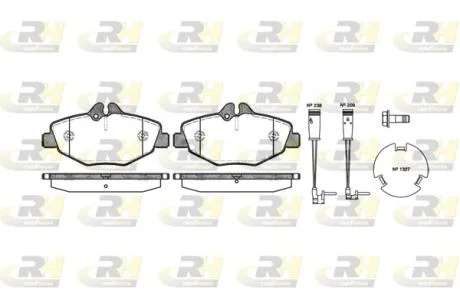 Гальмівні колодки дискові ROADHOUSE 2990.02
