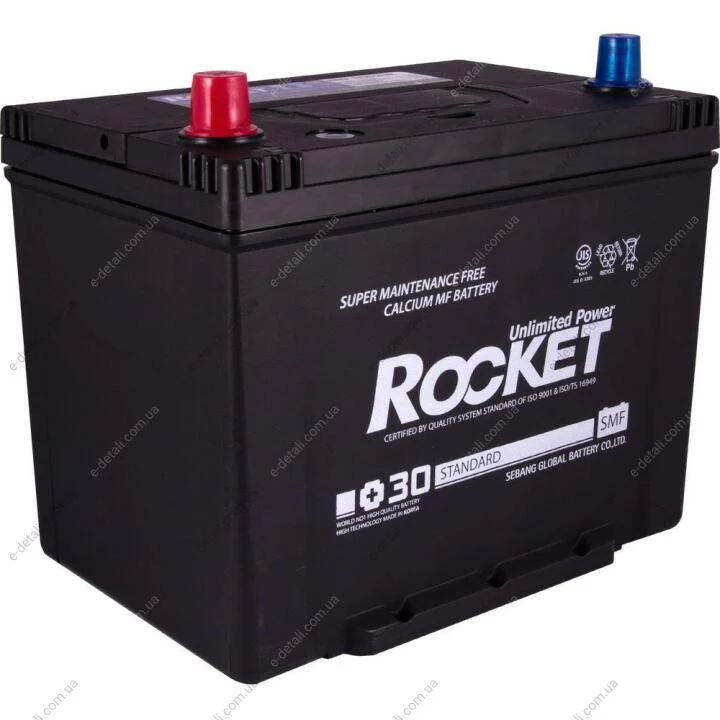 Акумулятор ROCKET 80Ah ASIA (+/-) (670CCA) (д260*ш173*в225) Rocket SMF 85D26R (фото 1)