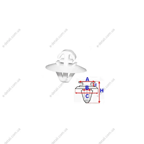 Кліпси, затискачі і кріплення ROMIX ROMC60394 (фото 1)