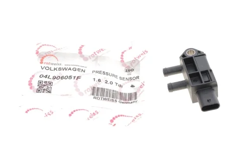 Датчик давления выхлопных газов Audi A4/A6/A7VW T6/Crafter 1.6D/2.0D/2.0DH 12- (внутри (OE VAG) ROTWEISS 04L906051F