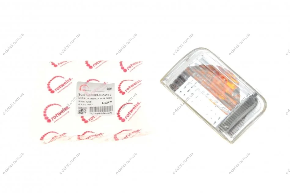 Повторитель поворота на зеркало Fiat Ducato/Peugeot Boxer 06- (L) (белый) (71748252/6325.H0) ROTWEISS RWS1208 (фото 1)