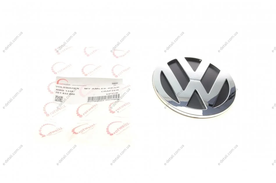 Эмблема двери (задней) "VW" VW Crafter 06- ROTWEISS RWS1338 (фото 1)