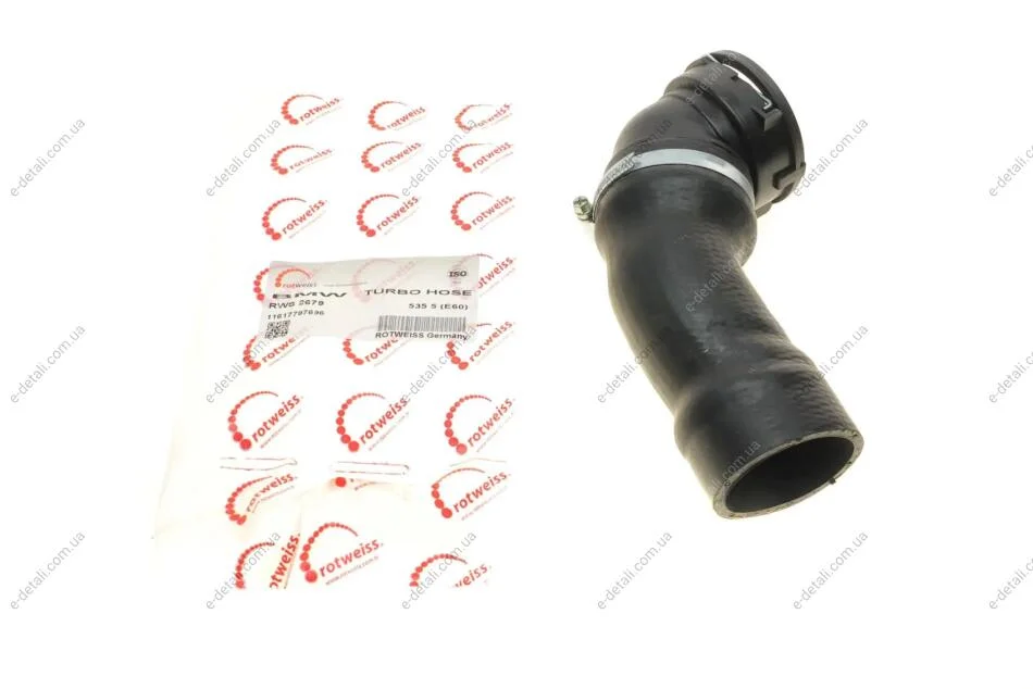 Патрубок интеркулера BMW 5 (E60)/6 (E63) 04-10 M57 ROTWEISS RWS2679 (фото 1)
