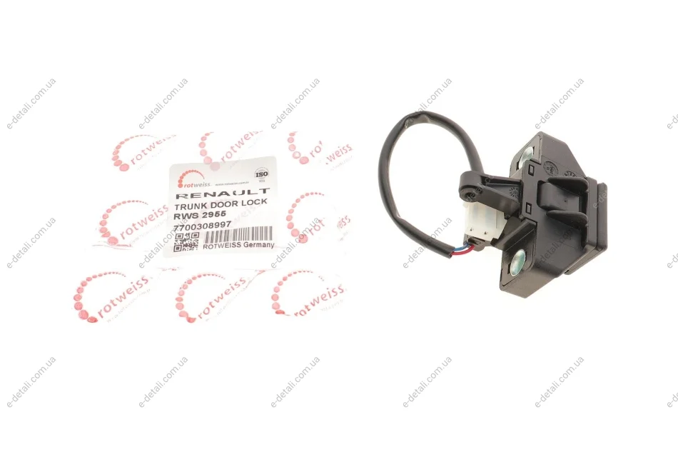 Замок крышки багажника Renault Kangoo 97- ROTWEISS RWS2955 (фото 1)