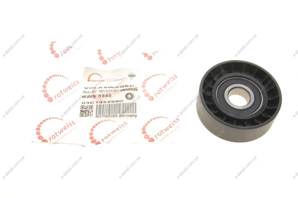 Ролик генератора VW Caddy 1.2TSI/Skoda Roomster 1.2TSI (натяжной) (65x24) ROTWEISS RWS3240 (фото 1)