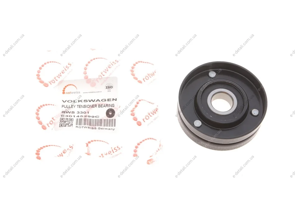 Ролик генератора VW Polo/Golf/Skoda Octavia/Fabia 1.0-1.6 97- (натяжний) ROTWEISS RWS3301 (фото 1)
