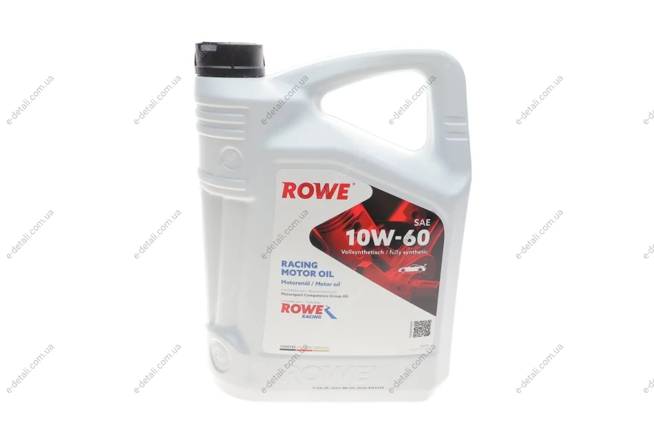 Масло 10W60 HIGHTEC RACING MOTOR (5L) MULTI-ESTER TECHNOLOGY ROWE 20019-0050-99 (фото 1)