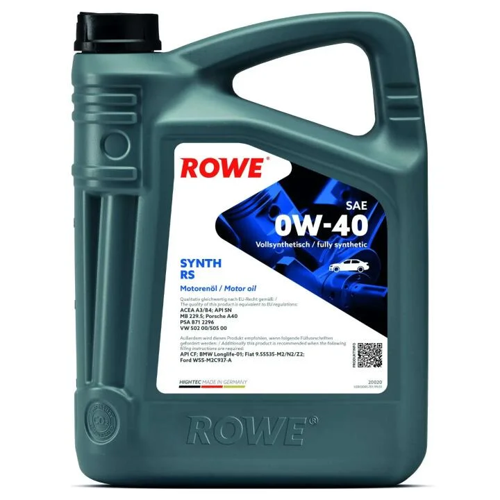 Олива моторна HIGHTEC SYNTH RS SAE 0W-40 (4L) ROWE 20020-0040-99 (фото 1)