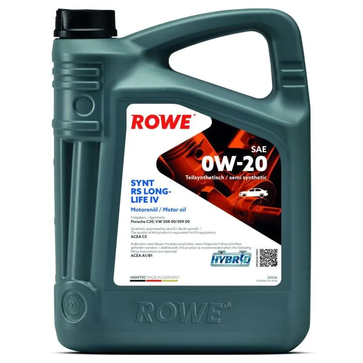 Олива моторна HIGHTEC SYNT RS LONGLIFE IV SAE 0W-20 (4L) ROWE 20036-0040-99 (фото 1)