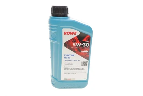 Масло 5W30 HIGHTEC SYNT RS HC-D (1L) (MB 229.5/VW 502 00/505 00/GM-LL-A-025/BMW LL-01) ROWE 20060-0010-99