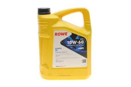 Масло 10W60 HIGHTEC SYNTH RS (5L) (BMW 83 12 0 029 683/Fiat 9.55535-H3)(ACEA A3/B4)(API SN/CF) ROWE 20070-0050-99
