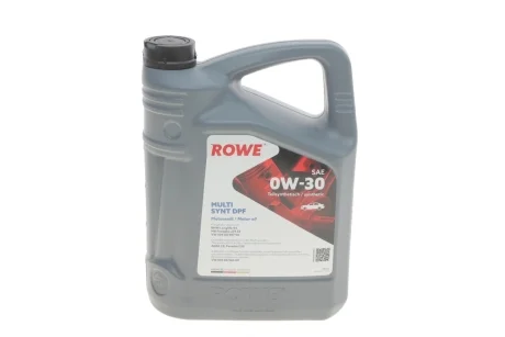 Масло 0W30 HIGHTEC MULTI SYNT DPF (5L) (MB 229.52/VW 504 00/507 00/BMW LL-04) (ACEA C3) ROWE 20112-0050-99