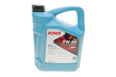 Масло 5W30 HIGHTEC SYNT RS HC-C4 (5L) (RN 0720/MB 229.51/MB 226.51) (ACEA C3,C4) ROWE 20121-0050-99