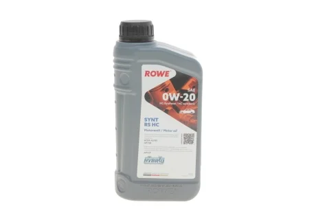 Масло 0W20 HIGHTEC SYNT RS HC (1L) (ACEA A5/B5) (API SN/API CF) ROWE 20134-0010-99