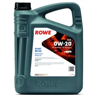 Олива моторна HIGHTEC SYNT RS HC SAE 0W-20 (4L) ROWE 20134-0040-99