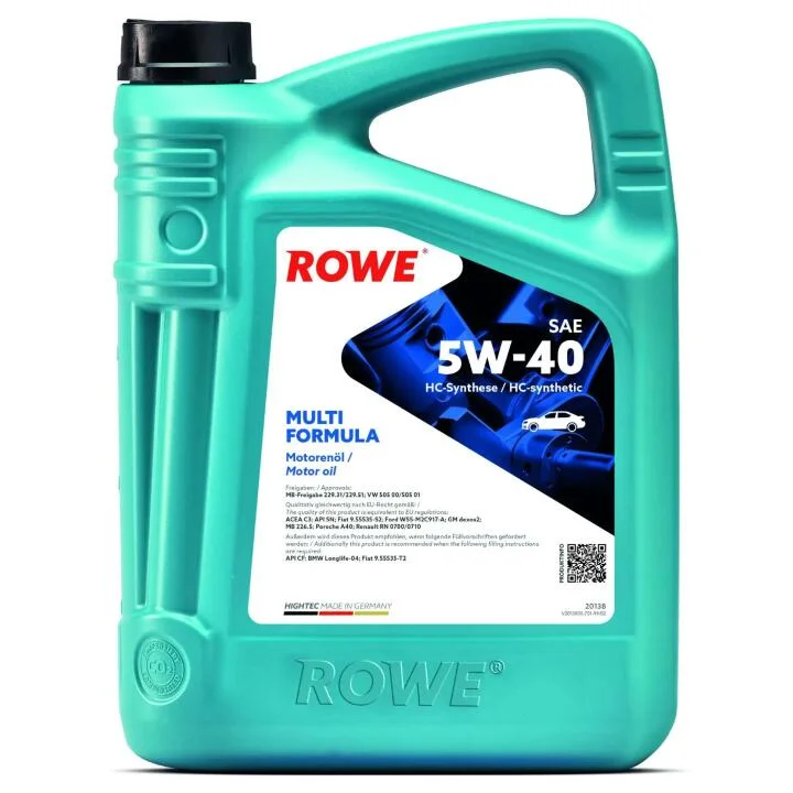 Олива моторна HIGHTEC MULTI FORMULA SAE 5W-40 (4L) ROWE 20138-0040-99 (фото 1)