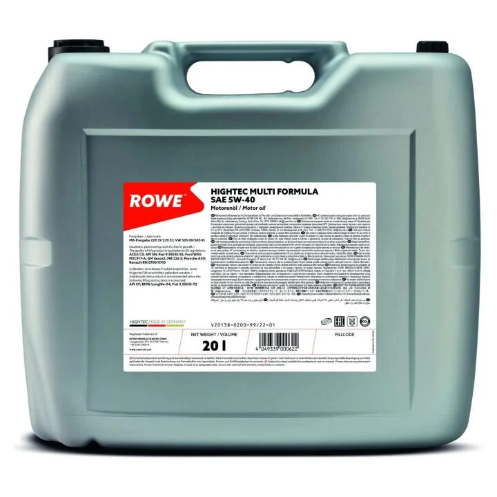 Олива моторна HIGHTEC MULTI FORMULA SAE 5W-40 (20L) ROWE 20138-0200-99 (фото 1)