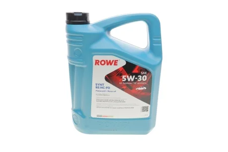 Масло 5W30 HIGHTEC SYNT RS HC-FO (5L) (WSS-M2C913-D/ILSAC GF-3/-4/RN 0700/18-1811 S1/STJLR.03.5003) ROWE 20146-0050-99