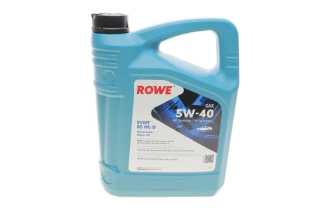 Масло 5W40 HIGHTEC SYNT RS HC-D (4L) (BMW LL-01/MB 229.5/Porsche A40/VW 502 00/505 00) ROWE 20163-0040-99