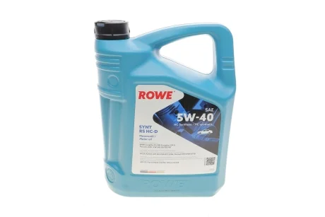 Масло 5W40 HIGHTEC SYNT RS HC-D (5L) (BMW LL-01/MB 229.5/Porsche A40/VW 502 00/505 00) ROWE 20163-0050-99