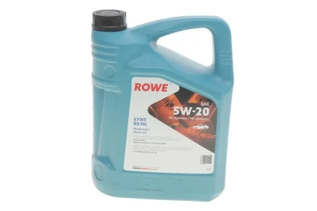 Масло 5W20 HIGHTEC SYNT RS HC (5L) (WSS-M2C925-A/-B/STJLR.03.5004) (ACEA A1/B1) ROWE 20186-0050-99