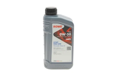 Масло 0W30 HIGHTEC SYNT RSB 12FE (1L) (BMW LL-12 FE/MB 227.61/229.61) (ACEA A5/B5,C2) (API SP RC) ROWE 20305-0010-99