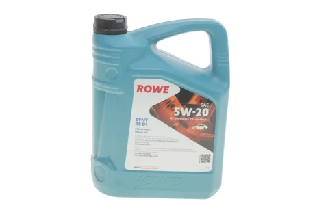 Масло 5W20 HIGHTEC SYNT RS D1 (5L)(WSS-M2C945-A/-B1/960-A1/MS6395/dexos1 Gen 2)(API SP RC/SN PLUS RC ROWE 20342-0050-99