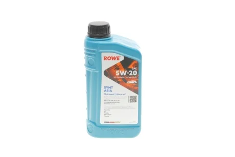 Масло 5W20 HIGHTEC SYNT ASIA (1L) (Hyundai/Kia/Mazda/Toyota) (API SP RC/SN PLUS RC) (ILSAC GF-5/-6A) ROWE 20359-0010-99