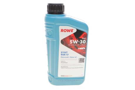 Олива 5W30 HIGHTEC SYNT RSR 17 (1L) (MB 226.52/RN17/RN 0700/0710) (ACEA C3) ROWE 20370-0010-99