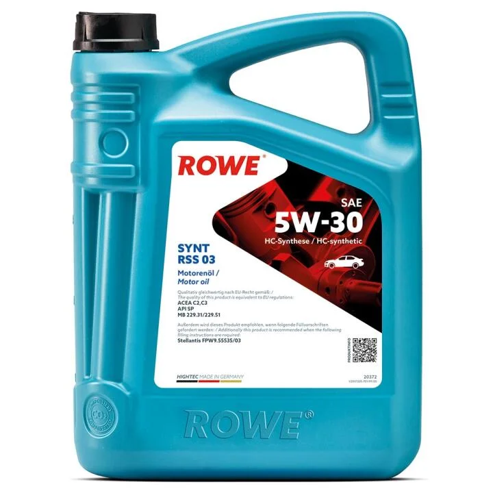 Масло 5W30 HIGHTEC SYNT RSS 03 (5L) (MB 229.31/229.51) (ACEA C2/C3/API SP) ROWE 20372-0050-99 (фото 1)