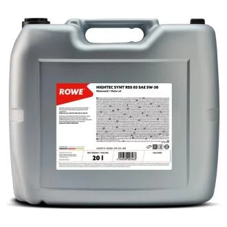 Масло 5W30 HIGHTEC SYNT RSS 03 (20L) (MB 229.31/229.51) (ACEA C2/C3/API SP) ROWE 20372-0200-99