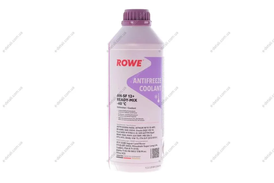 Антифриз HIGHTEC ANTIFREEZE COOLANT AN-SF 12+ READY-MIX -40 (1,5L) ROWE 21073-0015-99 (фото 1)