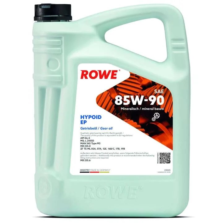 Олива трансмісійна HIGHTEC HYPOID EP SAE 85W-90 (5L) ROWE 25005-0050-99 (фото 1)