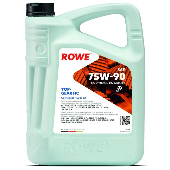 Олива трансмісійна HIGHTEC TOPGEAR SAE 75W-90 HC (5L) ROWE 25034-0050-99 (фото 1)
