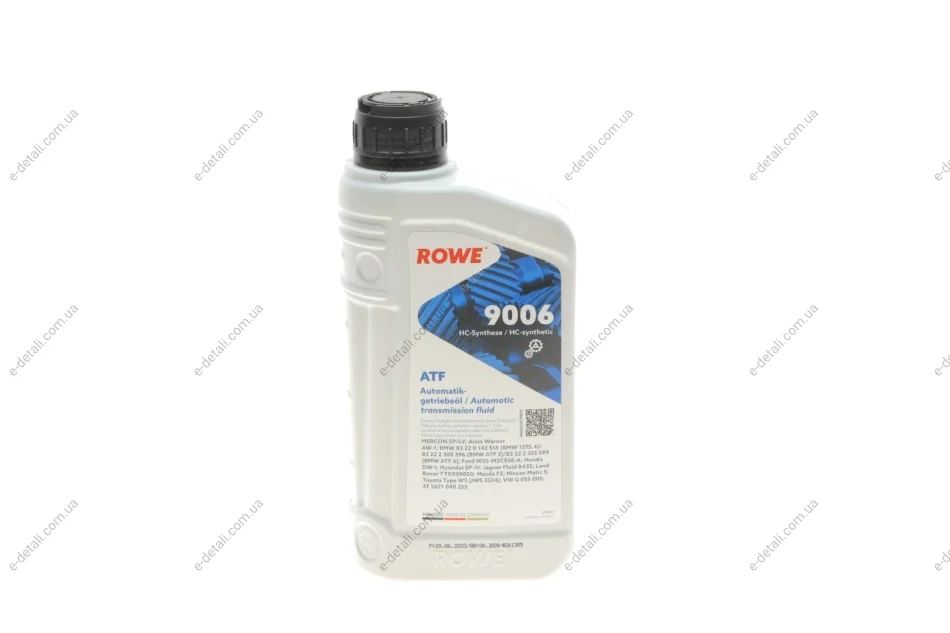Олива HIGHTEC ATF 9006 (1L) (коричневий) MB 236.12/MB 236.14 ROWE 25051-0010-99 (фото 1)