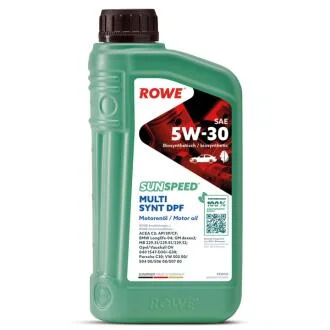 Масло 5W30 SUNSPEED MULTI SYNT DPF (1L) (BMW LL-04/MB229.51/229.31/229.52/VW504 00/507 00/GM dexos2) ROWE 4920125-0010-99
