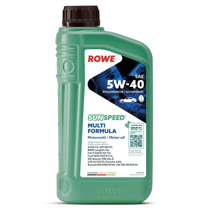 Масло 5W40 SUNSPEED MULTI FORMULA (1L) (MB 229.51/VW 505 00/505 01/BMW LL-04/RN0710/0700) ROWE 4920138-0010-99 (фото 1)