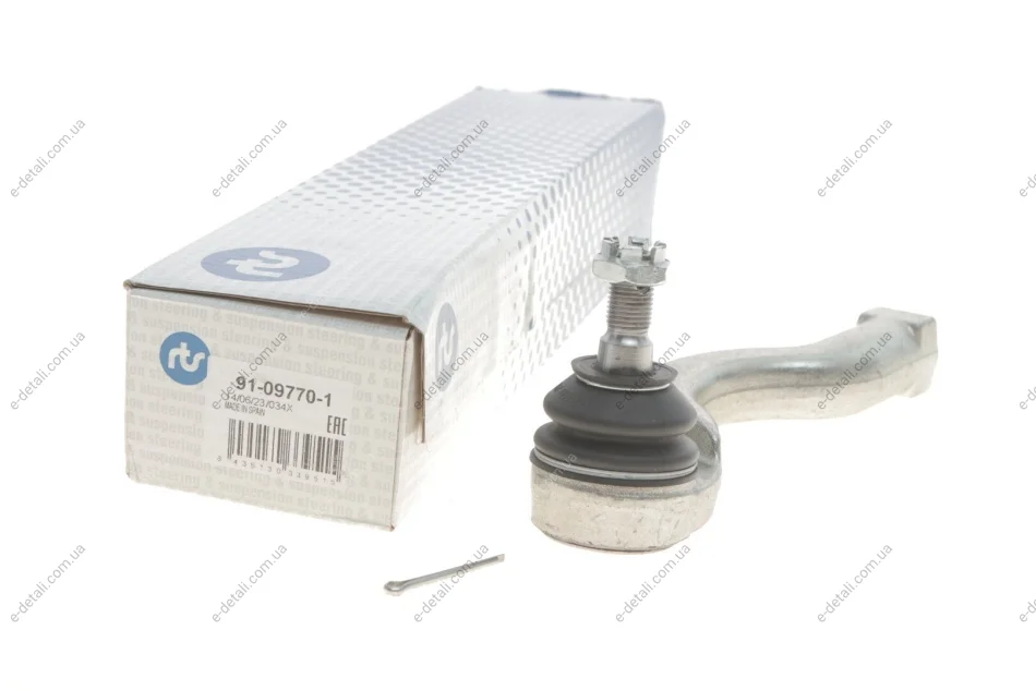 Наконечник тяги рулевой (R) Mitsubishi Pajero 98- (L=185mm) RTS 91-09770-1 (фото 1)