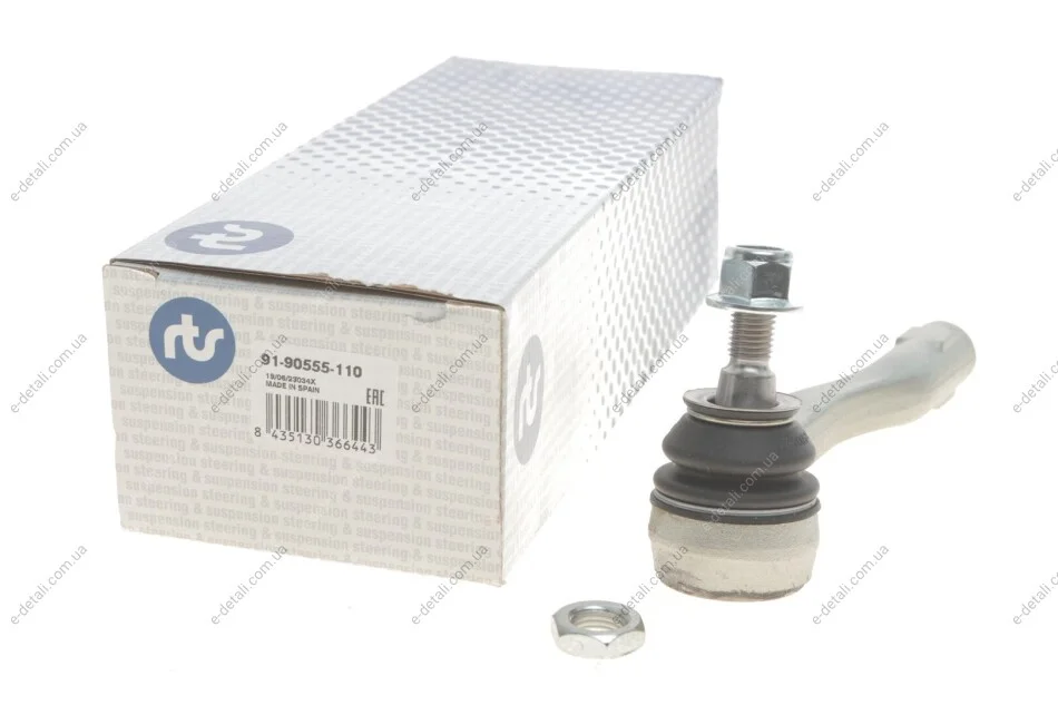 Наконечник тяги рулевой (R) Citroen Jumpy/Peugeot Expert 2.0 BlueHDi 16- (L=185mm) RTS 91-90555-110 (фото 1)