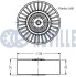 VW ролик натяжний Golf III,IV,Passat,T4,Skoda Fabia/Octavia 1.9TDI (дв.ATD) 00- RUVILLE 540555 (фото 2)