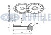 FIAT Ролик натяжителя ремня Punto, ALFA ROMEO 147/156 1,6-2,0 -10. RUVILLE 541658 (фото 2)