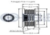 OPEL Шків генератора ANTARA A 2.2 CDTi 4x4 10- RUVILLE 542508 (фото 2)