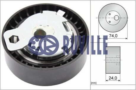 Ролик ГРМ натяжной FORD Focus II 04-11, Mondeo IV 07-15, Connect 02-13, C-MAX 02-10, Focus I 98-04, Fiesta 96-01, Galaxy 06-15, S-MAX 06-15 RUVILLE 55239