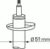 Амортизатор (передній) Renault Kangoo 08- R15/16 (maxi baza) (цапфа 36mm) (d22mm D51mm) SACHS 315 297 (фото 1)