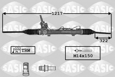 Рульова рейка з підсилювачем SASIC 7006019 (фото 1)