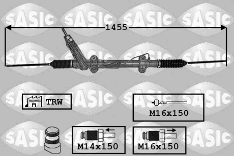 Рульова рейка з підсилювачем SASIC 7006050