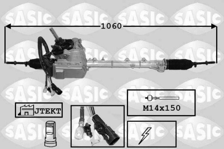 Рульова рейка з електопідсил. SASIC 7170071