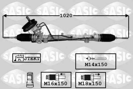 Рейка рульова Renault Logan (04-) Sasic SASIC 7174029