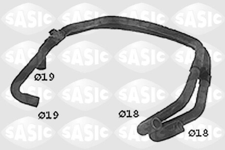 Патрубок радіатора пічки SASIC SWH4175