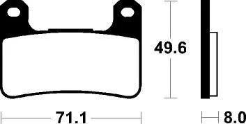 Тормозные колодки SBS 806DC
